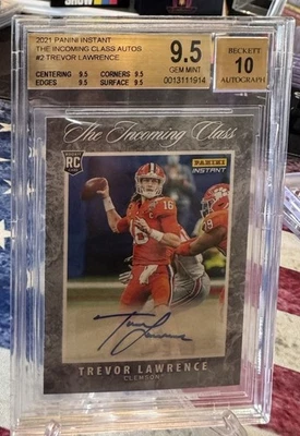 2021 Panini Instant Incoming Class Trevor Lawrence Rookie Auto /99 BGS 9.5 / 10 - Image 1 of 2