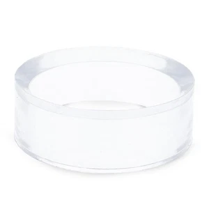 Round Clear Plastic Egg Stand Holder 1.25 Inches Diameter - Picture 1 of 3