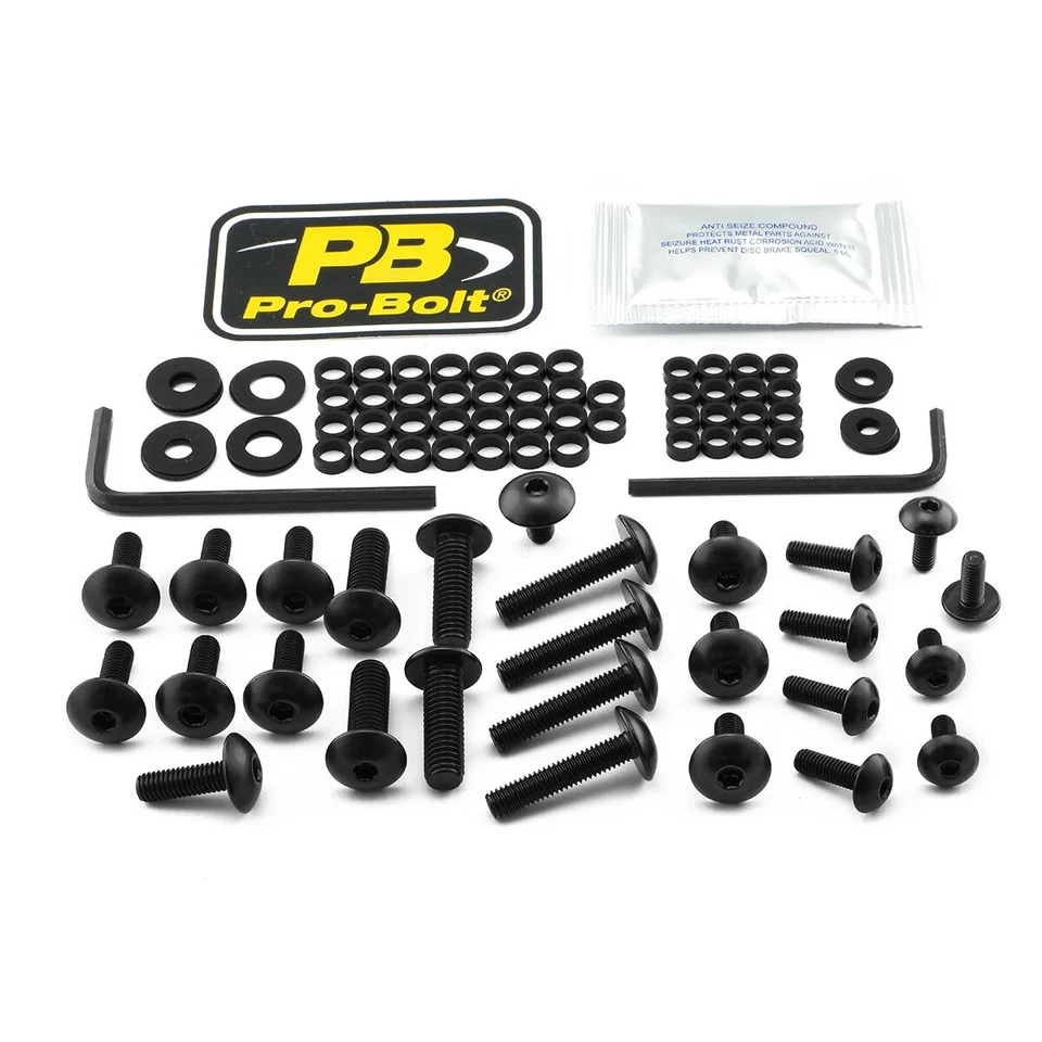 Pro Bolt Aluminium Fairing Bolt Kit Black For Yamaha MT-10 ABS 2016-2021 - Image 1 of 1