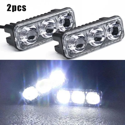 High Power 3 LED Xenon Daytime Running Light Kit For Trucks SUVs Boats - Image 1 of 4