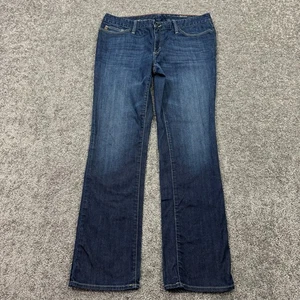 Jeans Eddie Bauer donna 12 blu moderno slim dritto lavaggio scuro denim casual - Foto 1 di 9