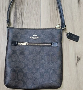Coach Signature Mini RWN File Bag - Brown/Black - Picture 1 of 9