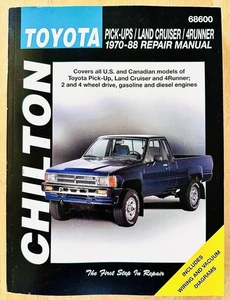 Toyota Pick-ups Land Cruiser & 4Runner 1970-88 Chilton Reparatur Service Handbuch EUC - Bild 1 von 4
