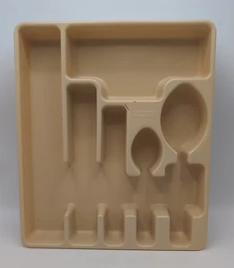 Bandeja organizadora cajón utensilios cubiertos vintage Rubbermaid Almond 2922 - Imagen 1 de 6