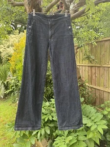 Diesel UK 26 x 31" Dark Indigo Jeans Front Snapped Pockets Hidden Closure - Picture 1 of 15