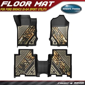 3x Front & Rear Camouflage Floor Mats Liners for Ford Bronco 21-24 Sport Utility - Picture 1 of 9