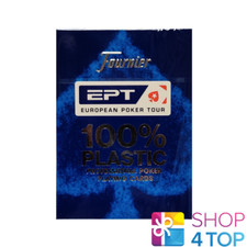 FOURNIER EPT BLUE EUROPEAN POKER TOUR CARDS 100% PLASTIC PROFESSIONAL DECK NEW