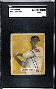 1949  Bowman - Larry Doby - #233  Cleveland Indians SGC Authentic