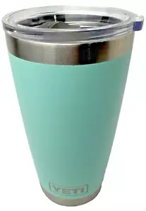 YETI Rambler Insulated Tumbler Seafoam Green Sipper Lid Travel Cup 20 oz - Picture 1 of 22