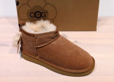 OOG GENERATION Wildleder Stiefel Leder Lammfell Yeti Boots Camel - Neu !