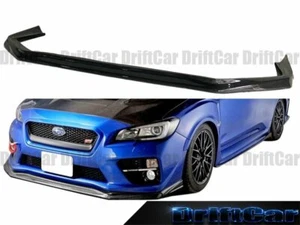 FITS 2015-2017 SUBARU WRX STI STOCK BUMPER CARBON FIBER V TYPE FRONT LIP SPOILER - Picture 1 of 4