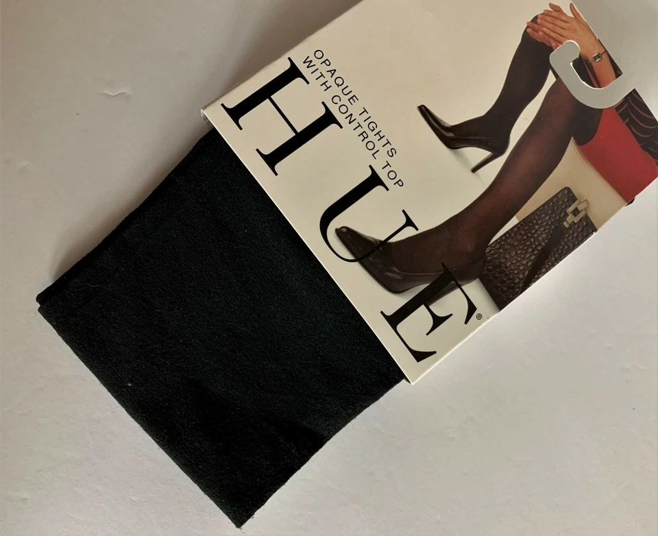 HUE 4690 Opaque Control Top Tights 1 Black