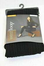West Loop Women's Junior's Leggings Fleece Black Textured Size S / M