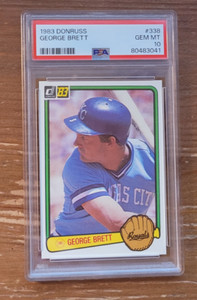 1983 Donruss #338 George Brett PSA 10 Kansas City Royals (B)
