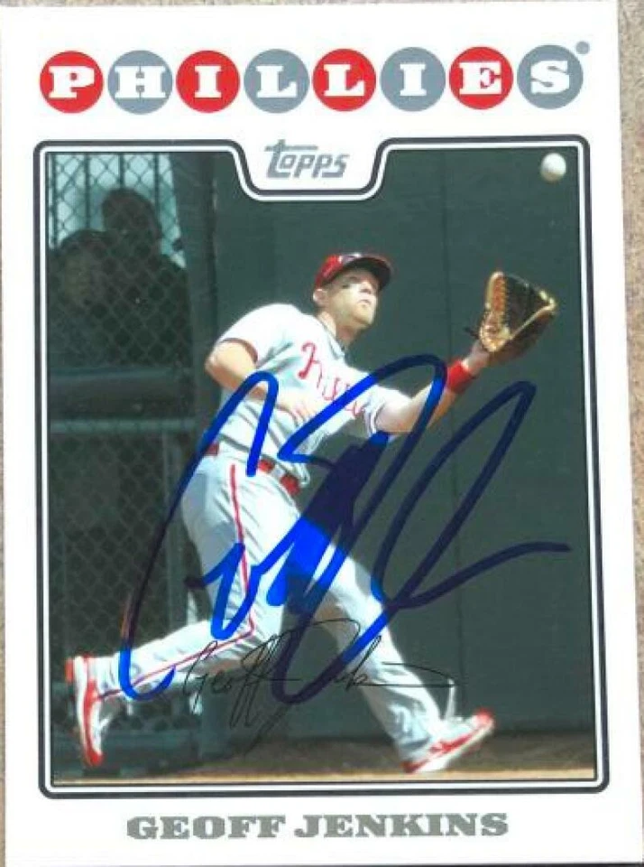 Geoff Jenkins Autografiado 2008 Topps Actualizaciones y Destacados #317 Foto 1 de 1