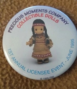 PRECIOUS MOMENTS COLLECTIBLE DOLLS 1ST ANNUAL LICENSEE EVENT JUNE 1995 ~ PIN  - Picture 1 of 4