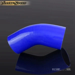 Fit For Blue 45 Degree 2 1/2" to 3 1/8" Silicone Elbow Reducer Pipe Hose - Picture 1 of 10