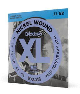 D'Addario EXL116 11-52 Gitarrensaiten mittel oben/schwer unten nickelgewickelt - Bild 1 von 13