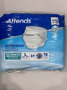 Attends Advanced L Underwear APP0730 Heavy 18 Count 45"-58" 112-147Cm Disposable - Picture 1 of 6