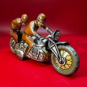 Vintage US Zone Germany CKO 353 Kellerman SOZIUS Motorcycle Tin Windup Toy works - Picture 1 of 20
