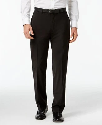 $259 Calvin Klein Men'S Black Wool Extreme Slim Fit Flat Front Pants 38 W 30 L - Image 1 of 3
