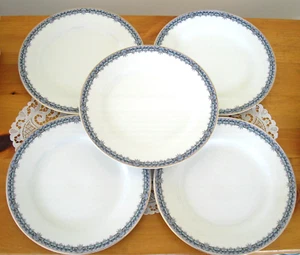 Vintage J & G Meakin Blue Regs Sol 9" Plates ~ Set of 5 ~ - Picture 1 of 16