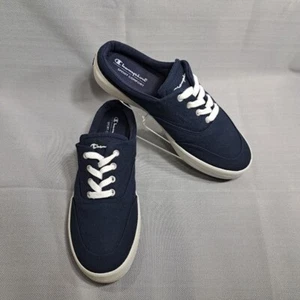 Champion Women's Canvas Slip On Sneakers Navy Blue Size 8 Low Heel Sport Comfort - Picture 1 of 15