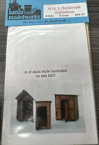 Banta ModelWorks escala O #6021 colección Outhouse 6 en 1 - ¡Construye 6 casas! - Imagen 1 de 4