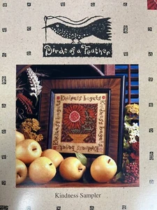 Birds of a Feather Kindness Sampler Cross Stitch Chart OOP Flower Basket Begets - Picture 1 of 3