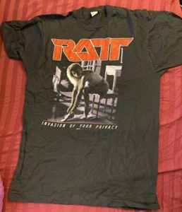 Ratt 80’s Band Vintage T-Shirt Invasion Of Your Privacy Tour Shirt 1985 Size XL - Picture 1 of 12