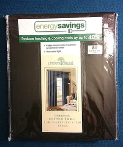 Thermal Drapes by JC Penney Linden Street Chocolate 40" x 84" JCP - Picture 1 of 2