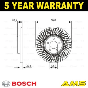 Fits Volvo V40 2012-2019 Brake Disc Front Bosch #1 31341644 31400818 - Picture 1 of 12