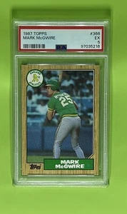 Graded 1987 Topps Mark McGwire #366 Rookie RC Baseball Card PSA EX 5 - Picture 1 of 2