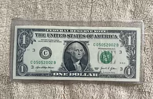 birthday note dollar bill 05/05/2002 - Picture 1 of 8