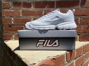 Fila Disruptor SE Triple White Athletic Sneaker Men Size 9.5 Style 1SX60022-100 - Picture 1 of 11