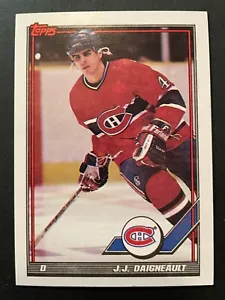 J.J. DAIGNEAULT 1991-92 Topps Hockey #456 Montreal Canadiens - Picture 1 of 2