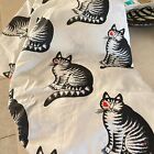 Funky Large B.Kliban Cat With Red Kiss Fabric 88" X 100" (King Size Sheet)