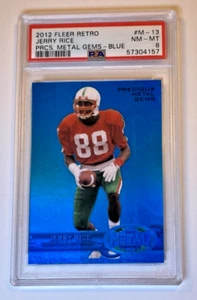 2012 Fleer Retro Precious Metal Gems PMG Blue Jerry Rice /50 #M13 PSA 8 MINT HOF - Picture 1 of 23