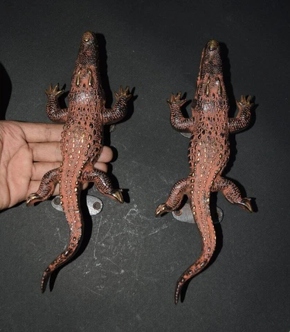Alligator Shape Door Handle Brass Crocodile Gate Pull Handmade Outdoor Hardware Cover