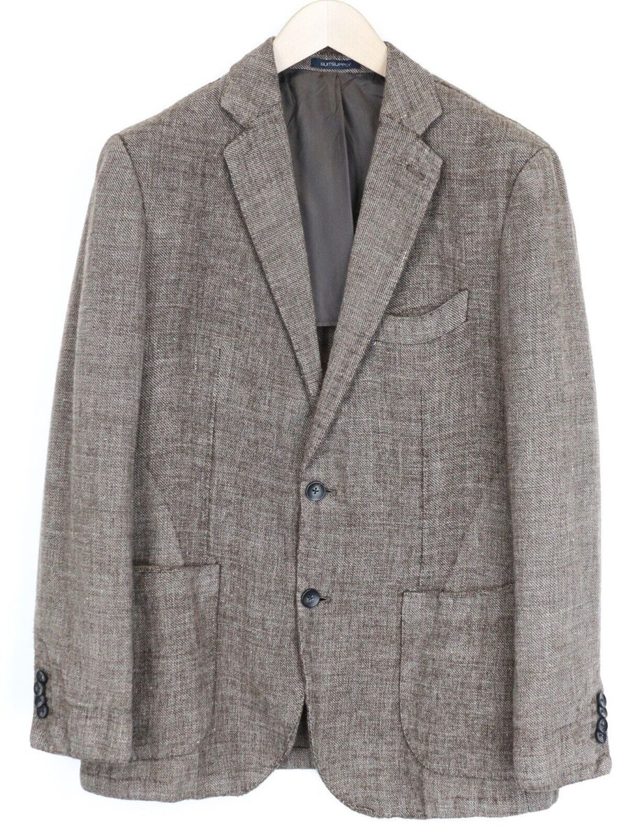 Blazer In Lino Uomo Estivo - Giacca Doppiopetto Slim Fit, Casual Ed Elegante
