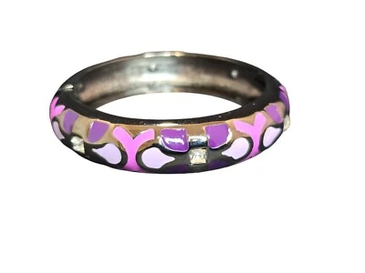 Женский Gunmetal покрытием фиолетовый эмали кристалл браслет новый без ЯРЛЫКОВ - Изображение 1 из 4