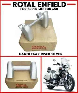 Elevador de manillar plateado para Royal Enfield Super Meteor 650 - ajuste de alta calidad - Imagen 1 de 6