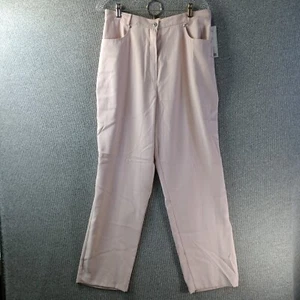 Pantalones para mujer Tan Jay 16 rosa frontal plano frontal parcial cintura elástica oficina - Imagen 1 de 15
