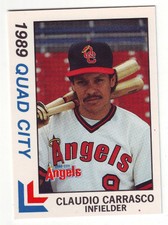 1989 Best Quad City Angels Minor League Claudio Carrasco #23 - California Angels