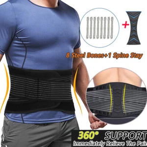 Soporte para la espalda baja ajustable aglutinante lumbar hernia cinturón alivio del dolor - Imagen 1 de 30