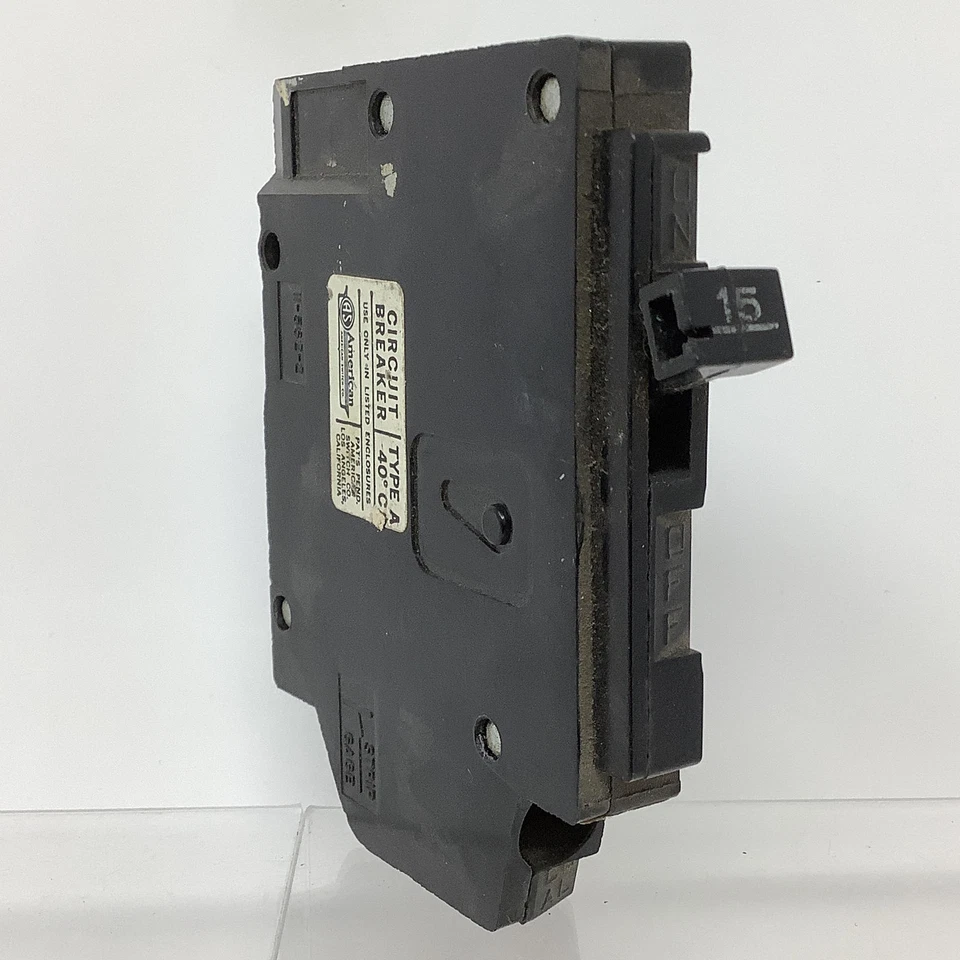 American Switch Co E16248 Black 1 Pole Unit Type A Circuit Breaker 120/240 V
