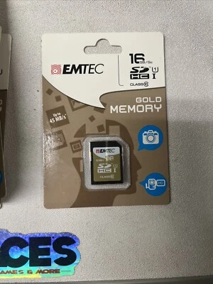Emtec 16 GB Class 10 Gold SD HC Memory Card - Image 1 of 3