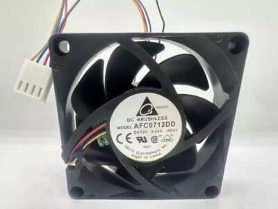 For Delta AFC0712DD 7020 DC12V 0.45A 7CM 4-Wire PWM Dual Ball CPU Cooling Fan - Image 1 of 4