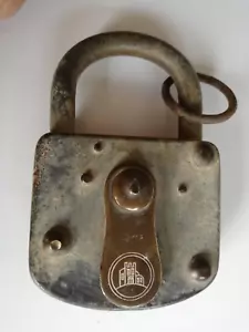 Candado alemán raro coleccionable de la Segunda Guerra Mundial, pátina original muy masiva. - Imagen 1 de 8