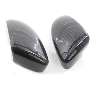 Carbon Fiber Printed LH&RH Rearview Mirror Cover Cap for VW Passat B7 CC Jetta - Picture 1 of 8